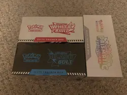 Pokemon TCG ETB Sealed Lot Of 3 White Flare, Black Bolt, Prismatic Evolutions - Image 2