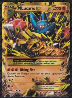 Pokemon M Lucario EX 113/111 Holo XY Furious Fists - Image 1