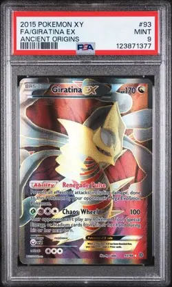 PSA 9 Giratina EX 93 2015 Pokemon XY Ancient Origins Full Art - Image 1
