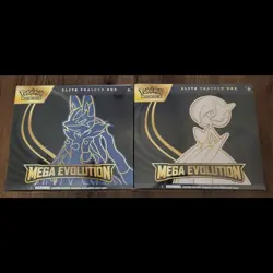 Pokemon Mega Evolution ETB x2 (Lucario and Gardevoir) IN HAND AS PAIR/SET - Image 1
