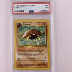 PSA 7 NEAR MINT Kabuto 50/62 1999-2000 Pokemon Game - Image 1