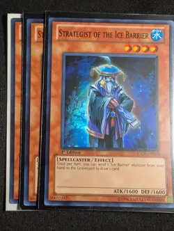 Yugioh - 3x Strategist of the Ice Barrier HA04-EN052 1st Edition Super Rare NM - Image 1