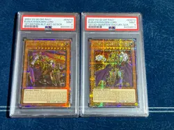 2x PSA 9 Eldlich The Golden Lord Alt Arts Qcr Quarter Century Rare RA01 Yugioh - Image 2
