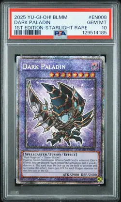 2025 YU-GI-OH! BLMM-BATTLES OF LEGEND: MONSTER MAYHEM #EN008 DARK PALADIN PSA 10 - Image 1