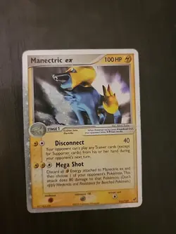 Pokemon Card Manectric EX 101/107 Ultra Rare Holo Deoxys Set - Image 1