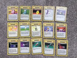 Complete Pokemon Base Set Trainer And Energy Set # 70-102/102 Total 33 Cards - Image 1