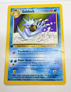*1st Edition* Vintage Pokemon Card - Fossil Set 1999 WOTC -Golduck 35/62 - Image 3
