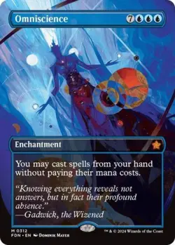 MTG English Omniscience (Borderless) NM Foil Foundations - Image 1