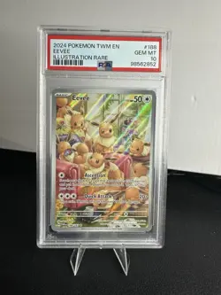 Eevee 188/167 SV Twilight Masquerade Illustration Rare Card PSA 10 Gem Mint - Image 1