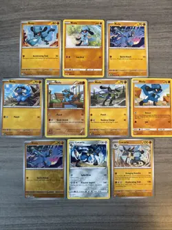 Riolu Lucario Pokemon Card Collection Lot Of 10 With Reverse Holo - Image 1