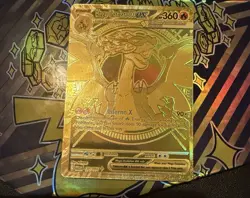 Charizard X Ex 130/094 Phantasmal Flames Mega Hyper Rare Gold Pokemon Card - Image 1