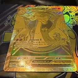 Charizard X Ex 130/094 Phantasmal Flames Mega Hyper Rare Gold Pokemon Card - Image 5