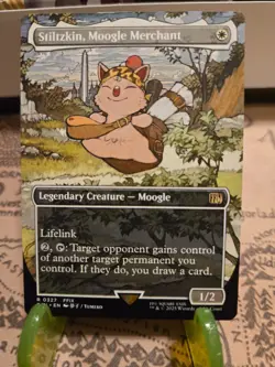 MTG Stiltzkin, Moogle Merchant Final Fantasy Regular Borderless Rare NM - Image 1