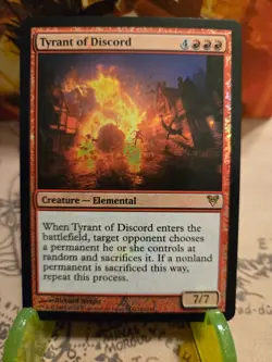 MTG Tyrant of Discord Avacyn Restored Foil Rare NM - Image 1