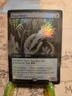MTG Basal Sliver Secret Lair Drop Foil Extended Art Rare NM - Image 1