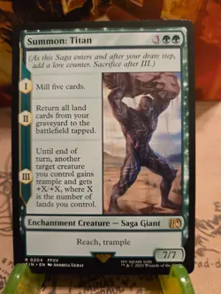 MTG Summon: Titan Final Fantasy Regular Rare NM - Image 1
