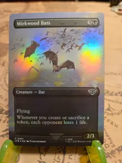 MTG Mirkwood Bats Borderless the Lord of the Rings Borderless Foil Common NM - Image 1