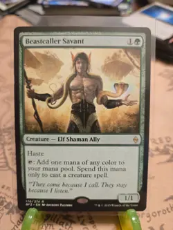 MTG Beastcaller Savant Battle for Zendikar Regular Rare NM - Image 1