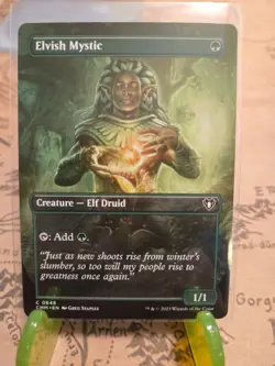 MTG Elvish Mystic Commander Masters Regular Borderless Common NM - Image 1