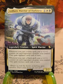 MTG Ardbert, Warrior of Darkness Final Fantasy Commander Extended Art Rare NM - Image 1