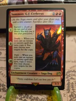 MTG Summon: G.F. Cerberus Final Fantasy Foil Rare NM - Image 1