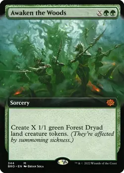 Awaken the Woods Extended Art #344 | BRO The Brothers' War | MTG | Same Day Ship - Image 1