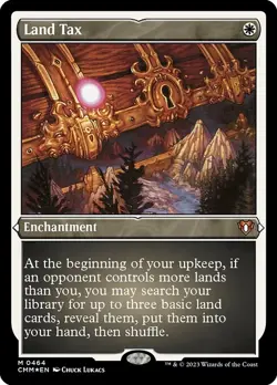 Land Tax Etched FOIL #464 | CMM Commander Masters | MTG | Same Day Shipping! - Image 1