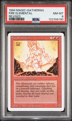 FIRE ELEMENTAL Revised PSA 8 Vintage MTG [Nostalgium] - Image 1