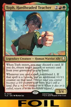 1x - Toph, Hardheaded Teacher - FOIL #232 - Avatar: The Last Airbender MTG - Image 1