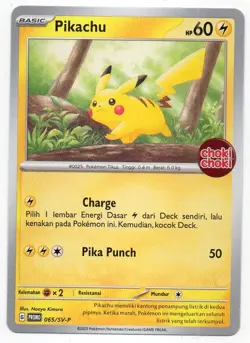 TCG POKEMON INDONESIA - PROMO CARD CHOKI CHOKI - 065/SV-P - PIKACHU - Image 1