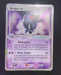 Pokemon Gengar ex 108/112 Firered & Leafgreen Holo ENG-POOR - Image 4