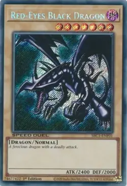 Yugioh! Red-Eyes Black Dragon - SBC1-ENF01 - Secret Rare - 1st Edition Near Mint - Image 1