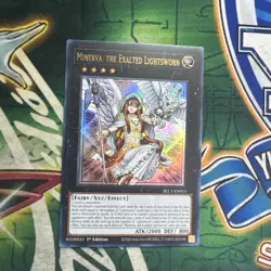 Yugioh! Minerva, the Exalted Lightsworn BLC1-EN013 Ultra Rare 1st Edition NM - Image 1