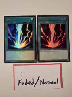 Raigeki LCKC-EN088 FADED Yugioh Misprint Legendary Collection Kaiba Unlimited NM - Image 1