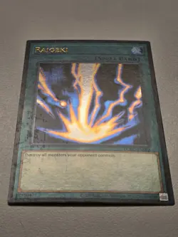 Raigeki LCKC-EN088 FADED Yugioh Misprint Legendary Collection Kaiba Unlimited NM - Image 3