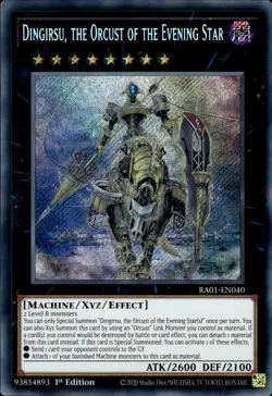 Dingirsu, The Orcust Of The Evening Star Secret Rare 1st Ed RA01-EN040 NM YuGiOh - Image 1