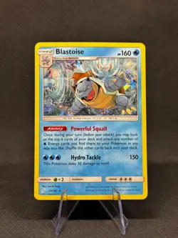 Blastoise - 25/181 - Pokemon Team Up Sun & Moon Cracked Ice Holo Rare Card LP - Image 1
