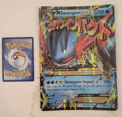 JUMBO Pokemon Card M Swampert EX XY Black Star Promo XY87 Oversized Promo LP - Image 1