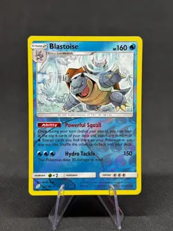 Pokemon Card Blastoise REVERSE HOLO RARE 25/181 SM Team Up 2019 NM - Image 1