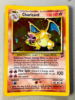 Charizard (4/130) Holo Unlimited 2ND Rare / LP / Pokemon Card - Image 1