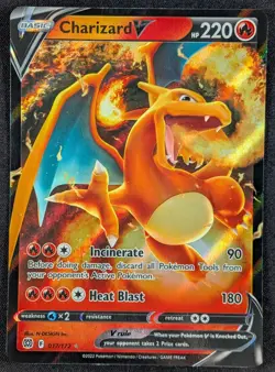 Charizard V 2022 Brilliant Stars Full Art Ultra Rare Pokemon Card 017/172 (NM) - Image 1