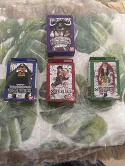 One Piece Card Game - Sealed Super Pre-Release Starter Deck set - ST01-ST04 - Image 1