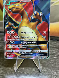 Charizard GX SM60 Sun & Moon Full Art Black Star Promo Holo Pokemon Card MP - Image 2