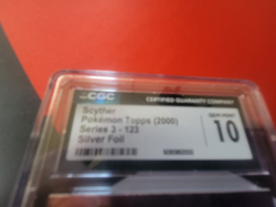 Scyther #123 Topps Blue Print (1st Print) Series 2 Pokemon Card CGC 10 Foil Holo - Image 2