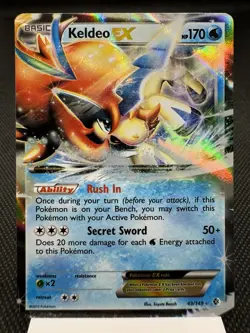 Keldeo EX 49/149 - Ultra Rare Holo - B&W Boundaries Crossed Pokemon Card NM - Image 1