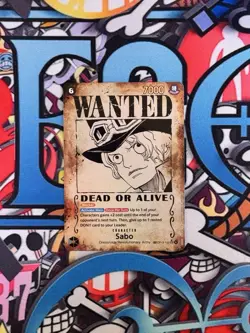 Sabo Wanted Poster Card SEC SP- OP13-120 - Carrying On His Will - English NM - Image 1