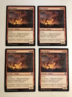 4x Mtg D&D Forgotten Realms Red Dragon NM/M Magic The Gathering - Image 1
