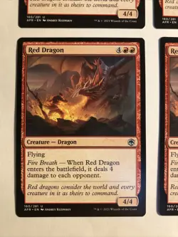 4x Mtg D&D Forgotten Realms Red Dragon NM/M Magic The Gathering - Image 2