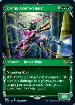 Spring-Leaf Avenger x1 1x Showcase Kamigawa: Neon Dynasty NM MTG - Image 1