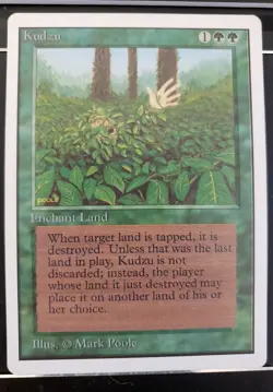 MTG Kudzu (LP) Unlimited Edition Rare EX - Image 1